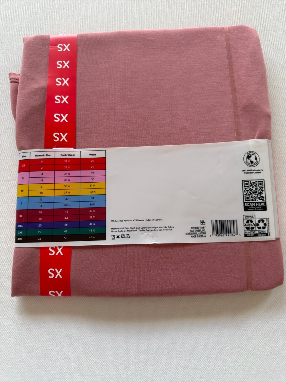 NWT Women's Member's Mark Sandwash Dress in Dusty Rose XS (G4) - Picture 2 of 3